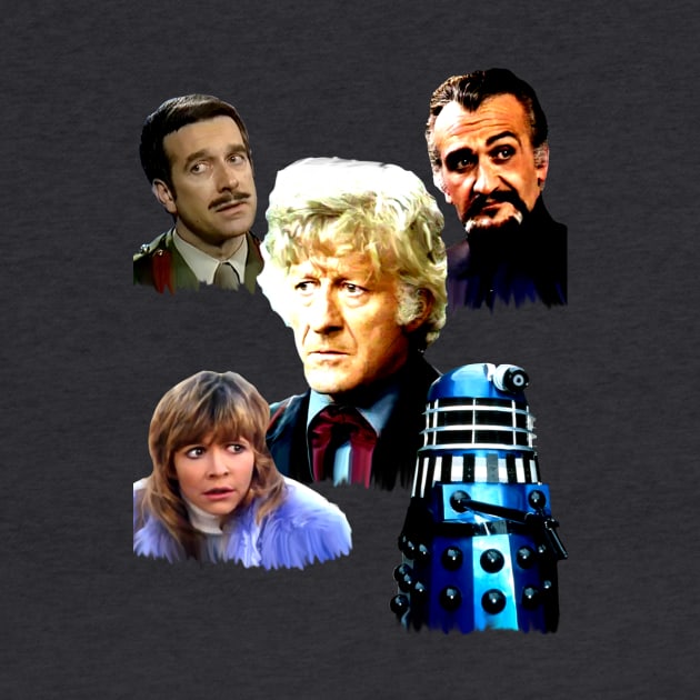 Third Doctor montage Pertwee by Diversions pop culture designs